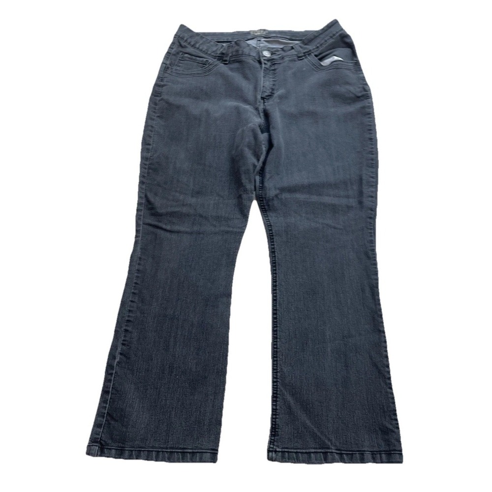 Lee Riders Denim‎ Jeans Women's Size 18WP Black Spandex Stretch Midrise Straight
